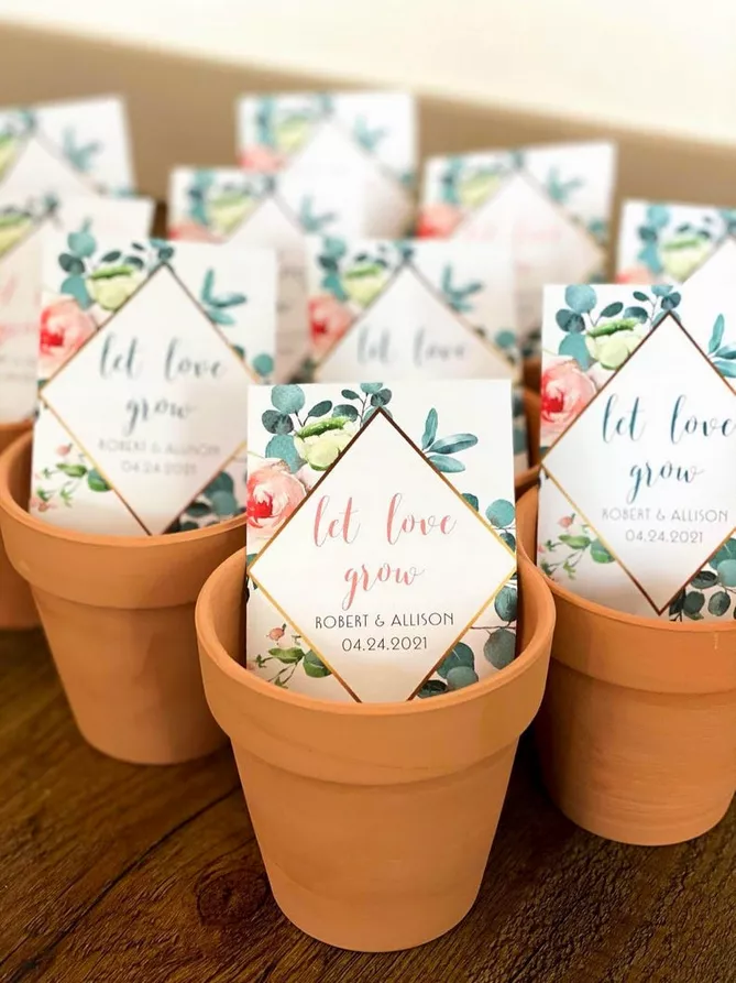 seed packets for let love grow wedding favors