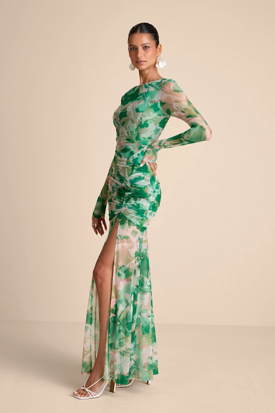 Elegant long sleeve maxi dress for a beach wedding guest, perfect for seaside ceremonies