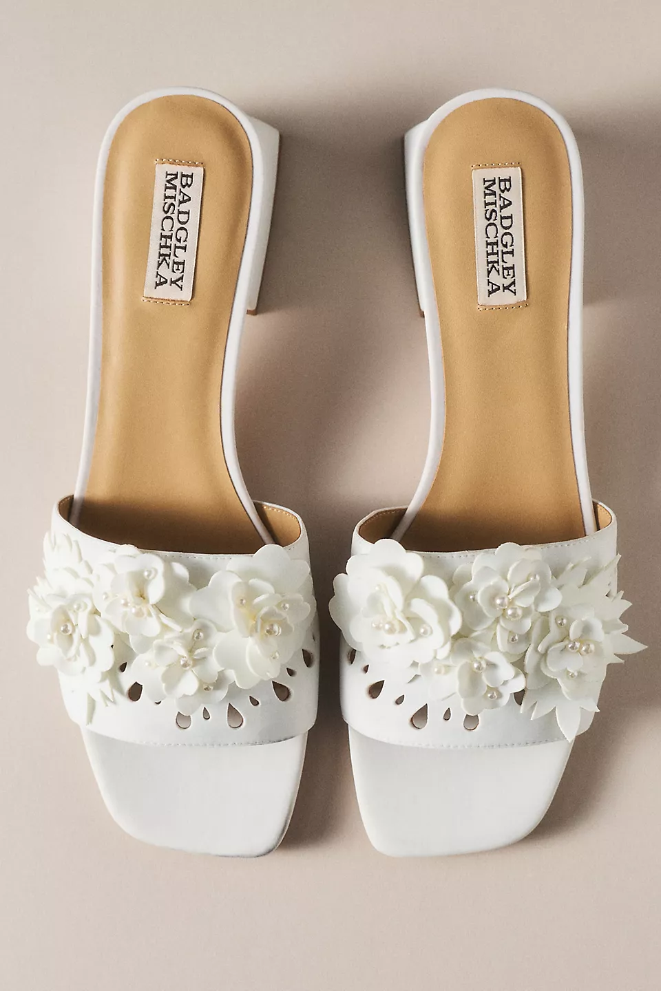 low heel bridal mules for all-day comfort on wedding day