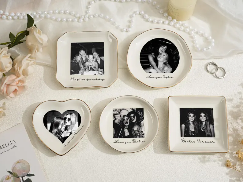 photo ring dish for bridesmaids