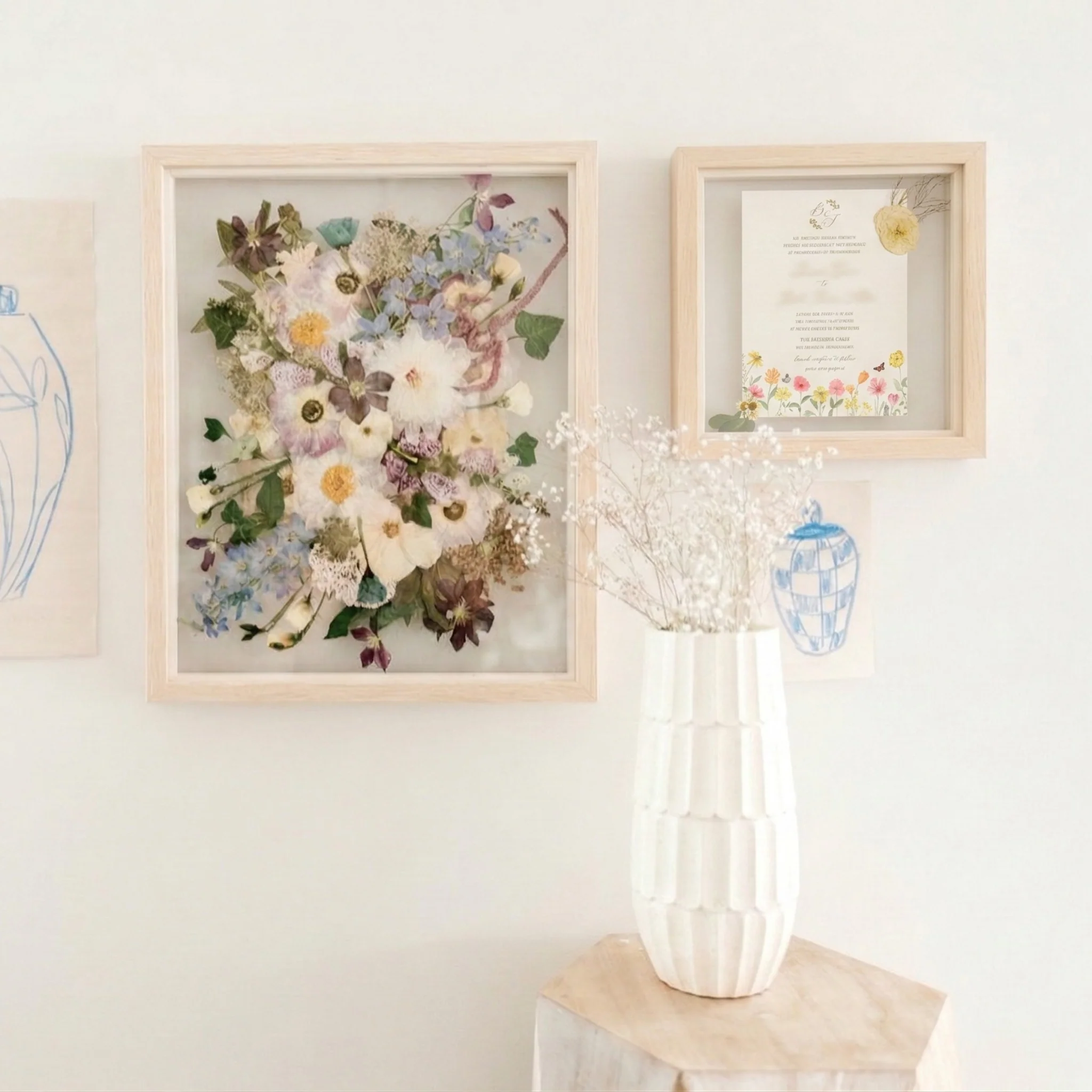 professional wedding bouquet preservation with pressed, dried, and resin keepsakes