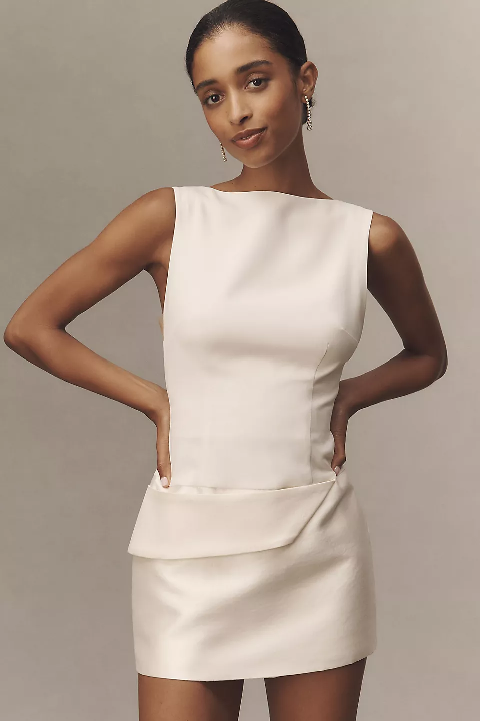 sleeveless mini bridal shower dress