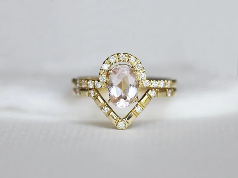 wedding band sits flush with engagement ring seamless no gap look