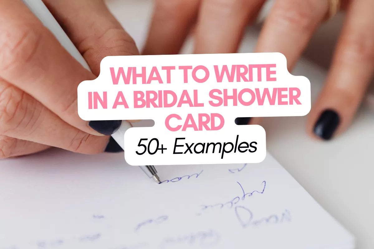 What to write in a bridal shower card with example messages
