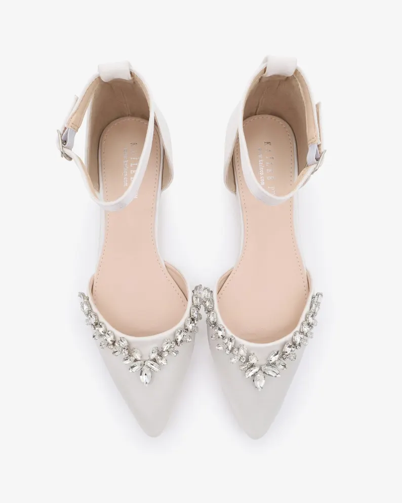 pointed toe bridal flats for beach wedding shoes that won't sink into sand