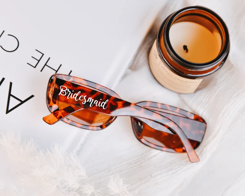 bridesmaid sunglasses favors to use for fun photo ops at the wedding