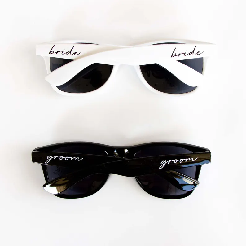 affordable bride and groom sunglasses for the wedding day