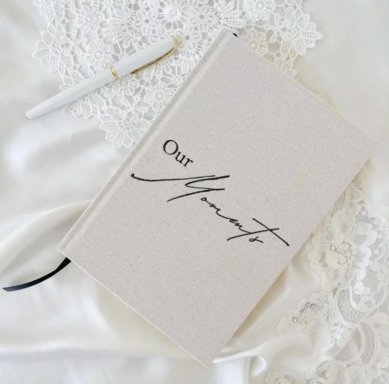 couples memory book gift for groom from bride