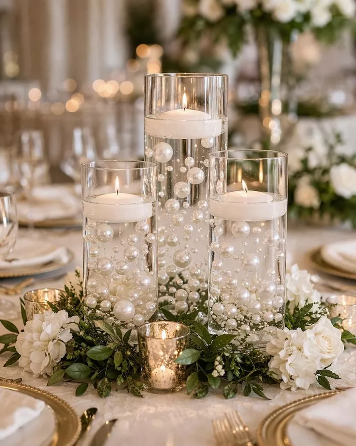 floating candle wedding centerpieces that look expensive
