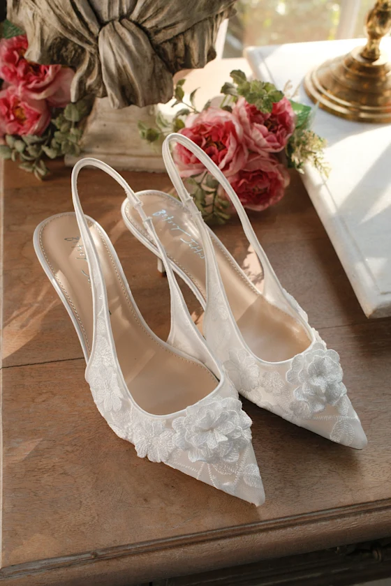 floral bridal shower heels