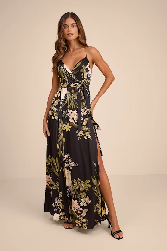 flattering wrap dress for wedding guest last minute