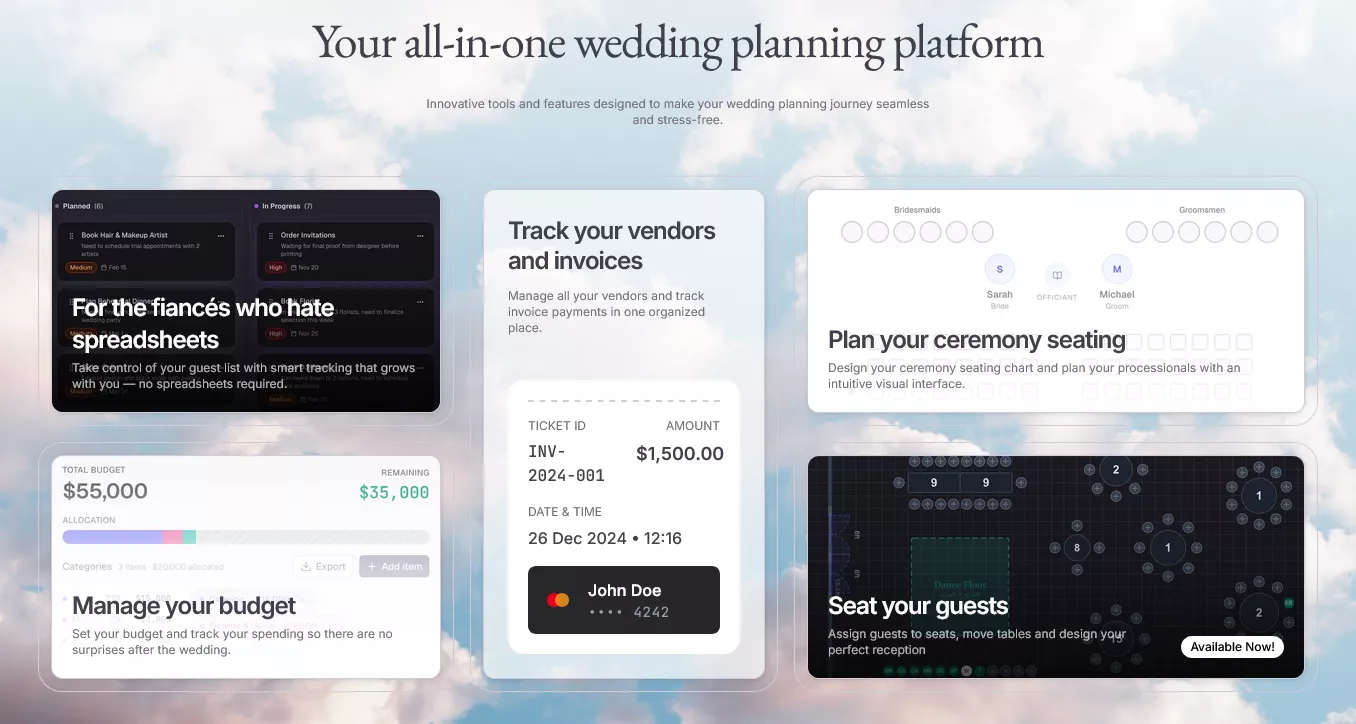 helpful wedding planner tool for diy brides