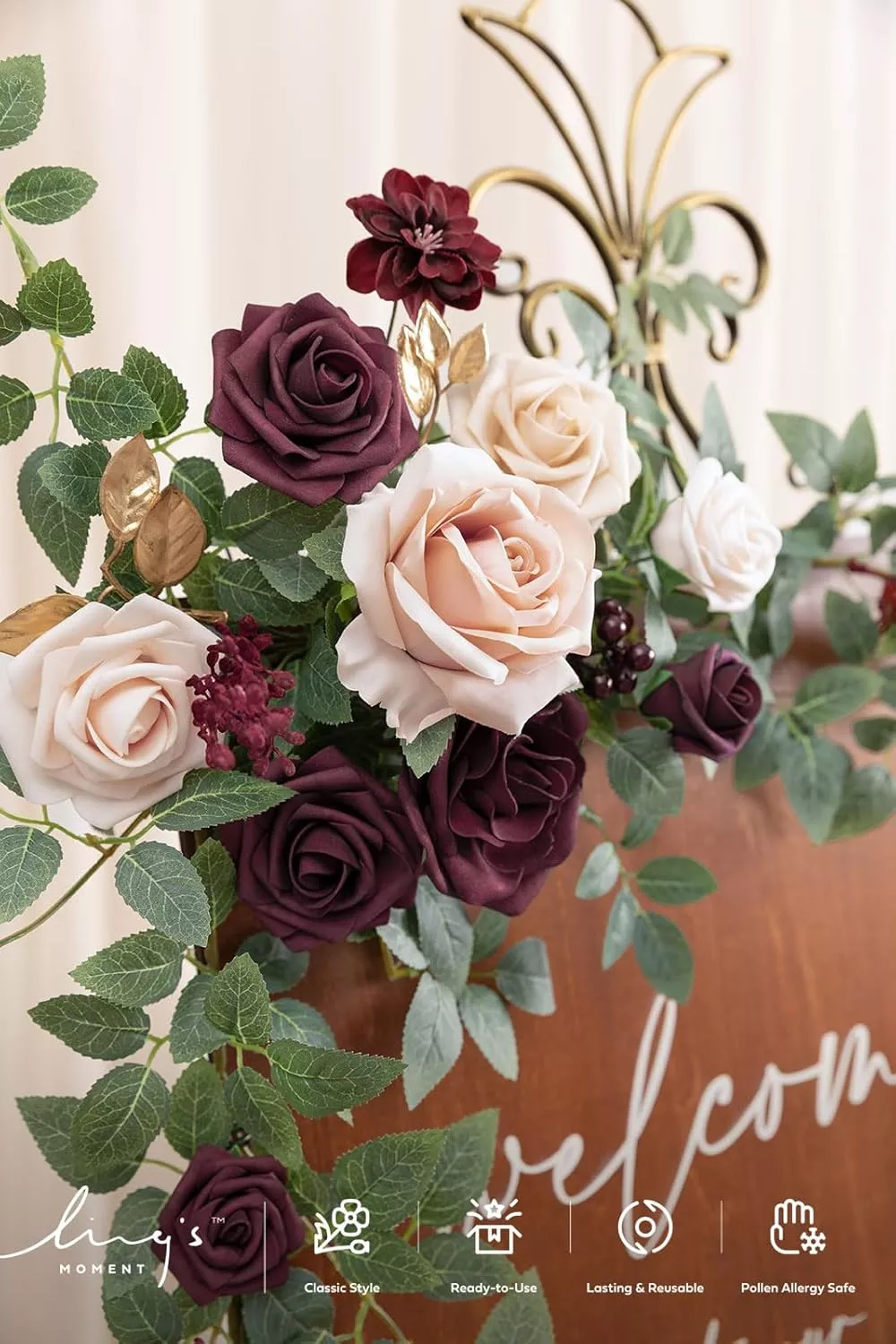 elevate the look with flowers - welcome signs that do not look cheap