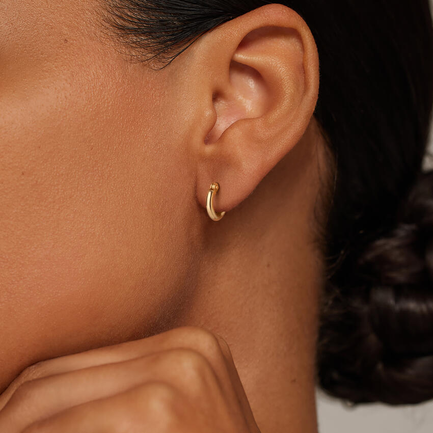 modern gold hoop earrings mother's day gift stylish jewelry for mom