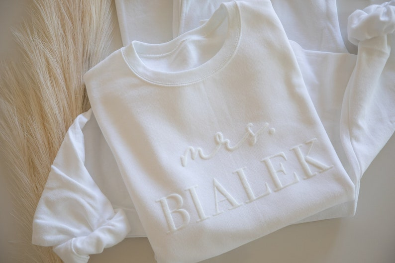 mrs sweatshirt personalized for the bride