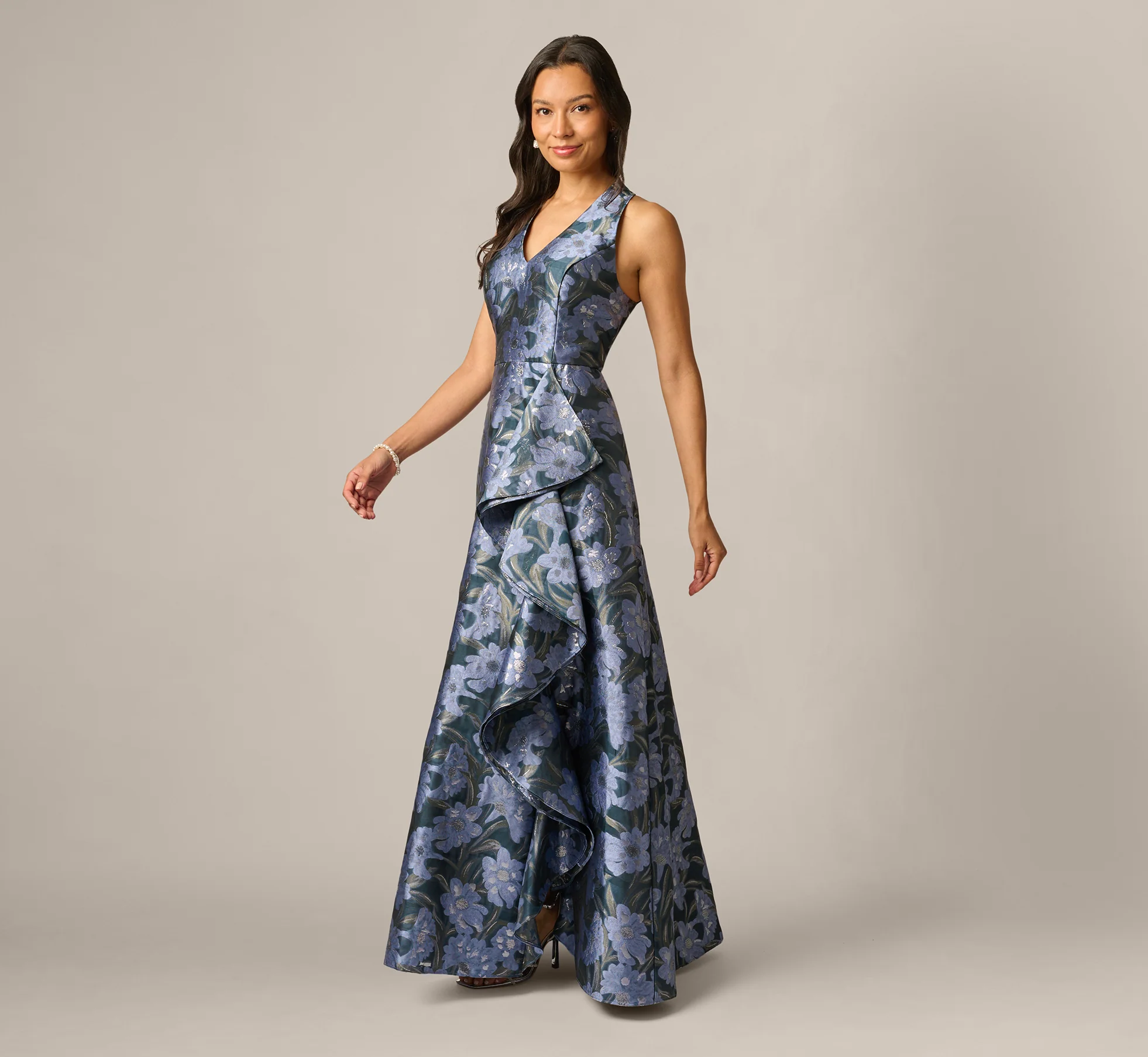 petite floral mother of the bride dress
