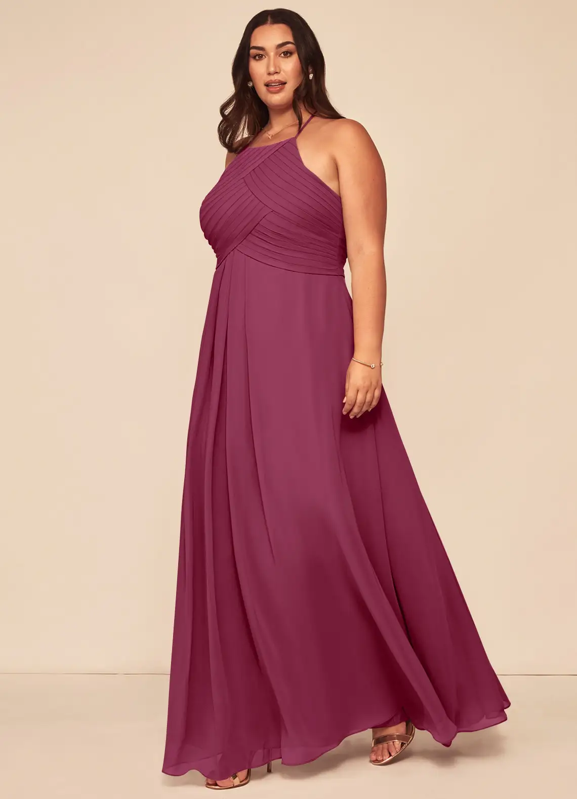 plus size azazie bridesmaid dresses - mulberry
