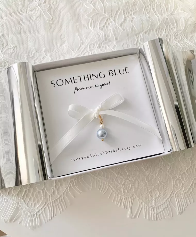 something blue bouquet charm