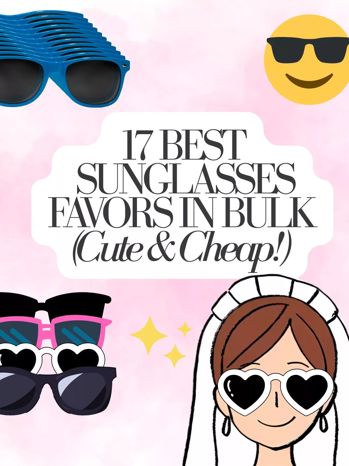 sunglasses wedding favors in bulk guests wearing fun cheap and custom styles at outdoor wedding
