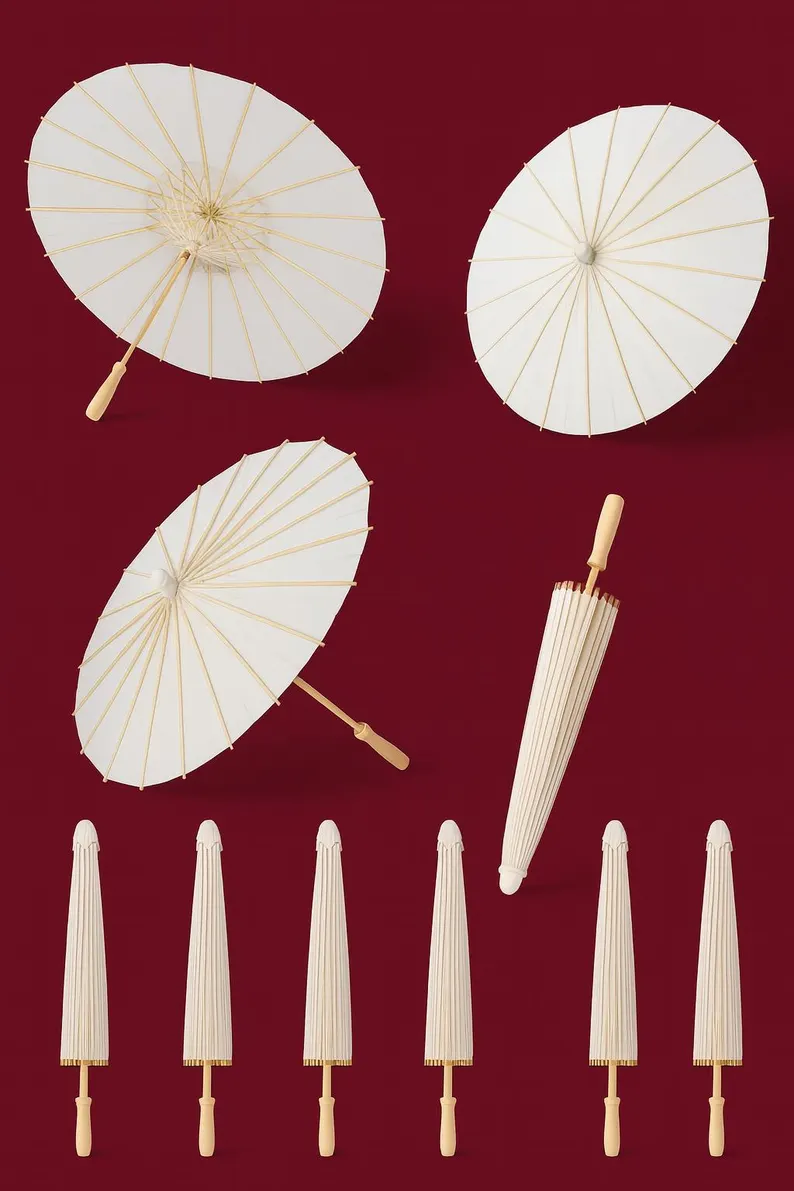 bulk wedding parasols paper style for outdoor summer weddings