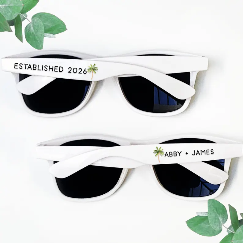sunglasses wedding favors bulk in all white