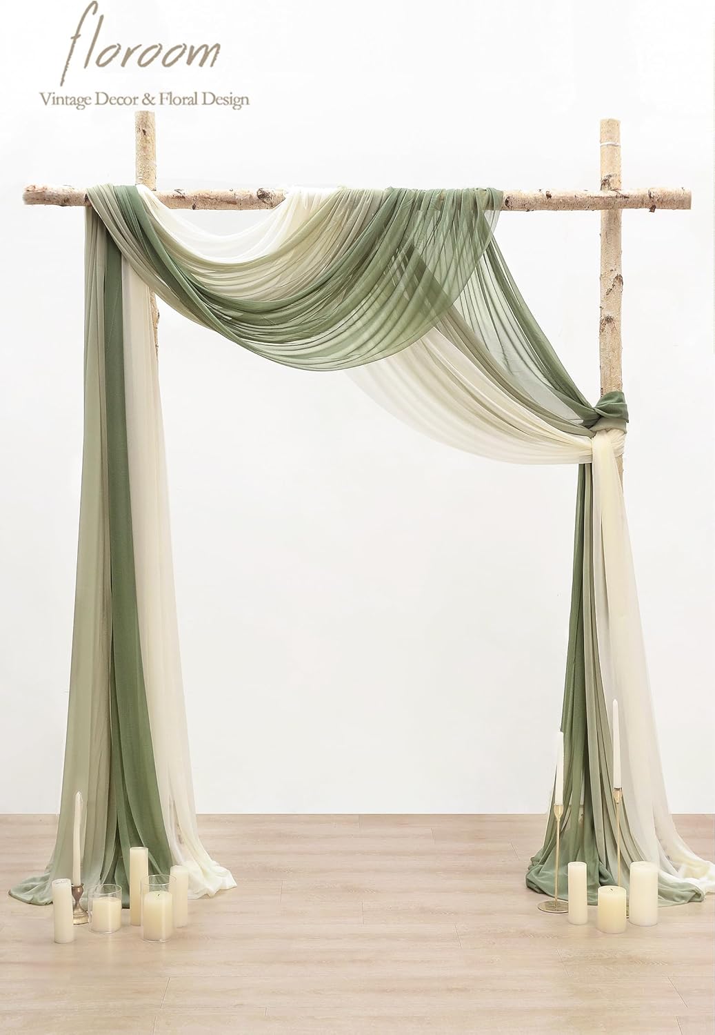 draped fabric for arch