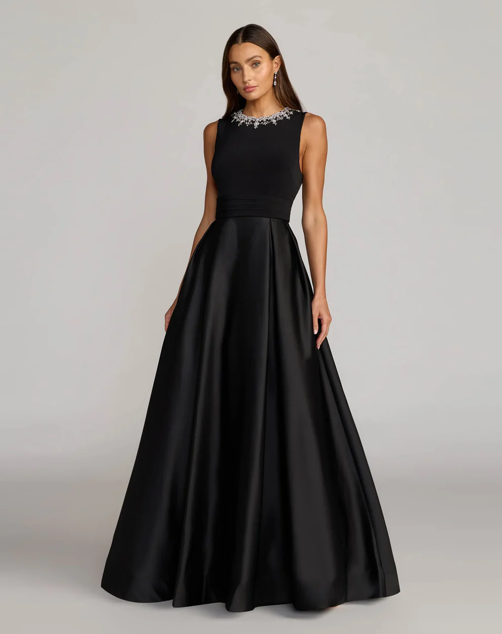 black rhinestone formal wedding guest dress for black tie