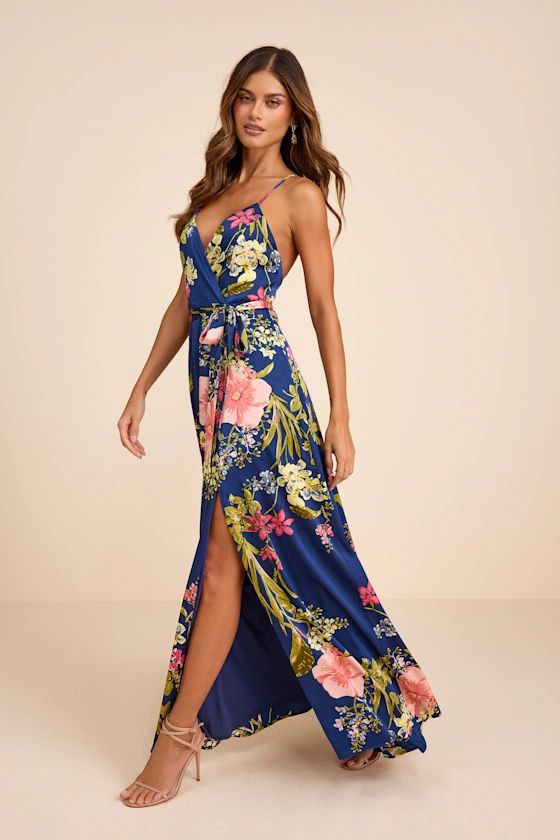 floral semi formal wedding guest dress