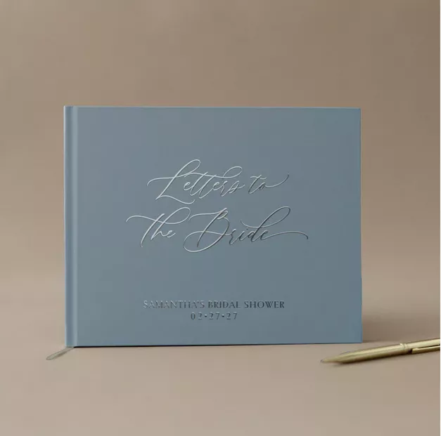 letters to the bride book in blue