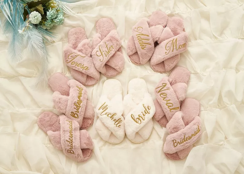 cheap bridesmaid slippers - etsy wedding deals