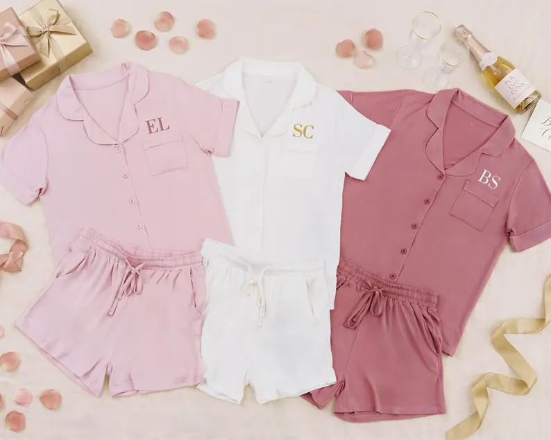 cheap bridesmaid pajamas made of modal