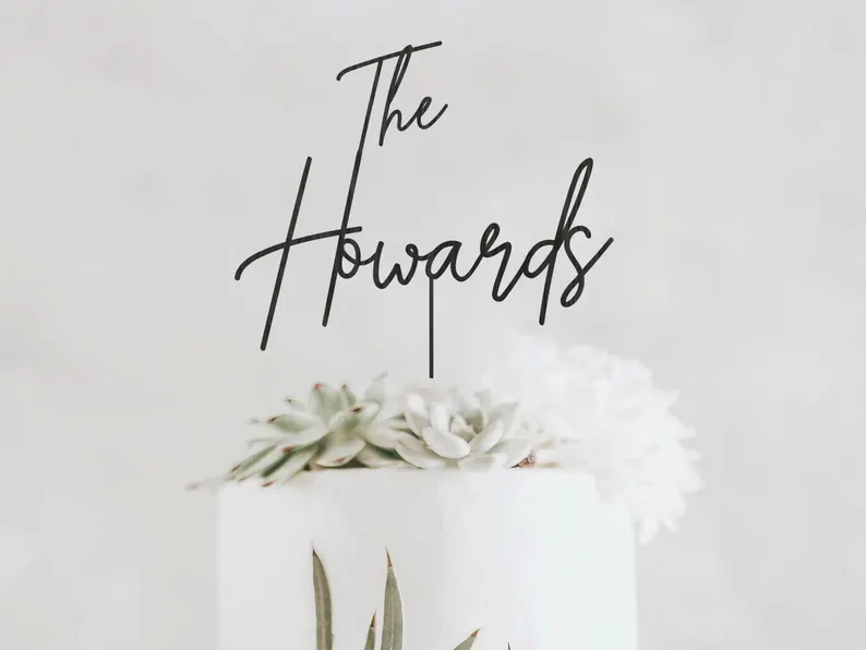 custom wedding cake topper on etsy