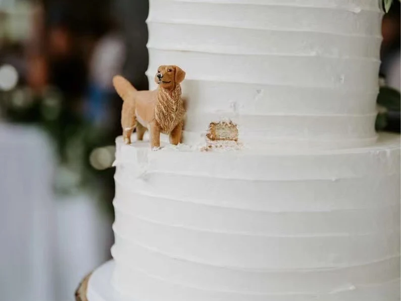 dog cake topper wedding