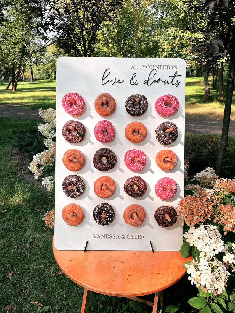 donut wall sign etsy wedding ideas