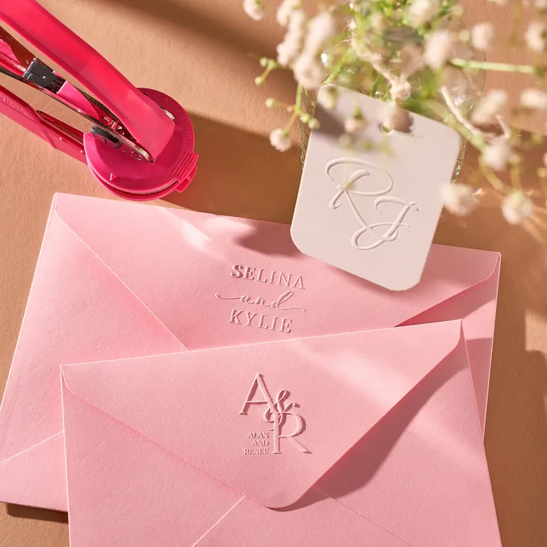 custom wedding embosser etsy