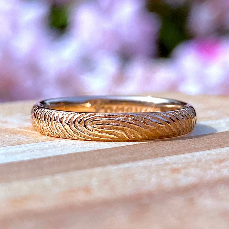 fingerprint wedding band