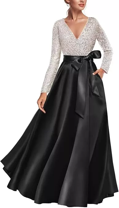long sleeve mother of the bride dress affordable Amazon