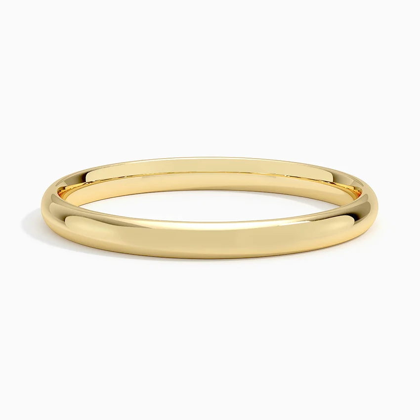gold thin mens wedding band