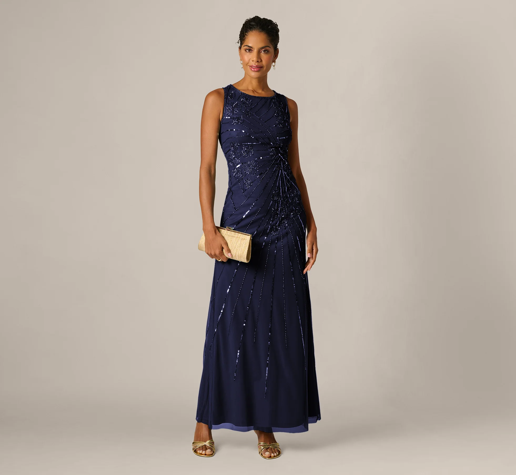 navy sequin mermaid mother of the groom dress formal evening wedding gown