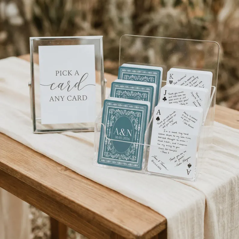 playing cards guest book alternative