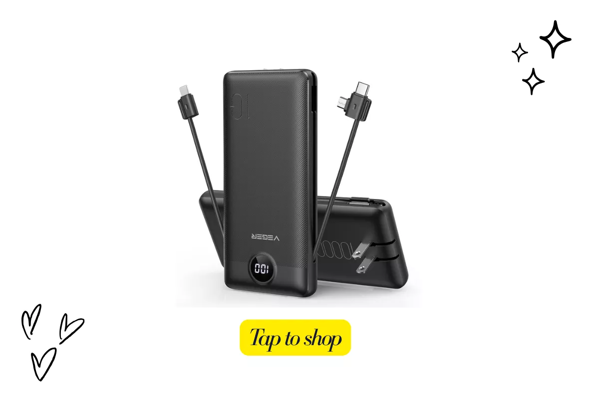 portable charger to pack for your wedding day