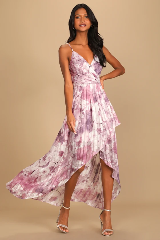floral print cocktail wedding guest dress