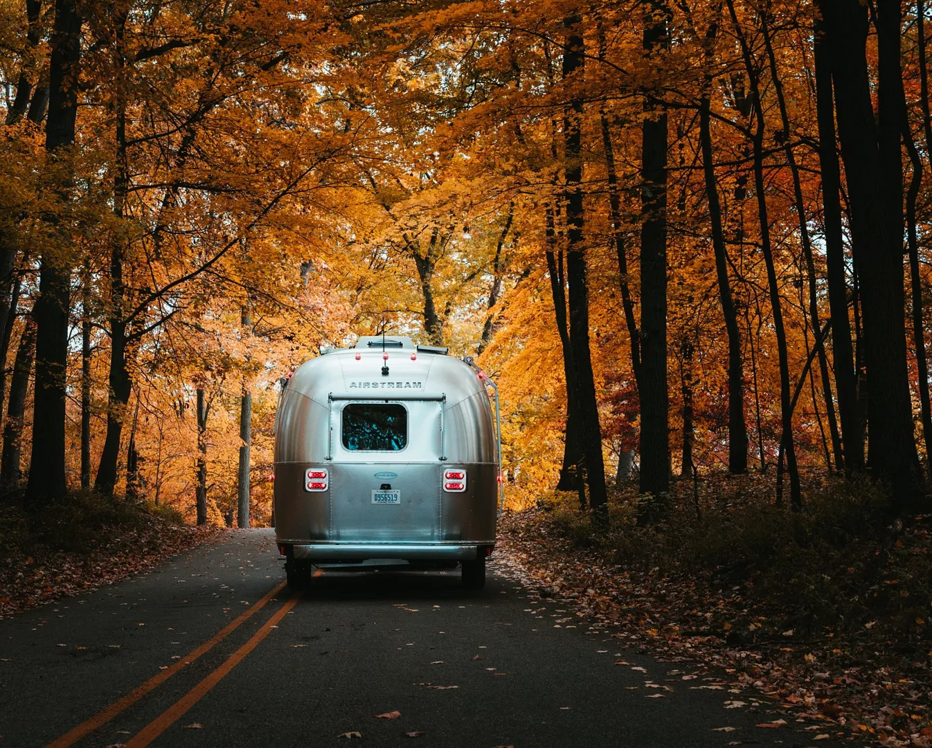 RV rental ready for wedding road trip and honeymoon adventure