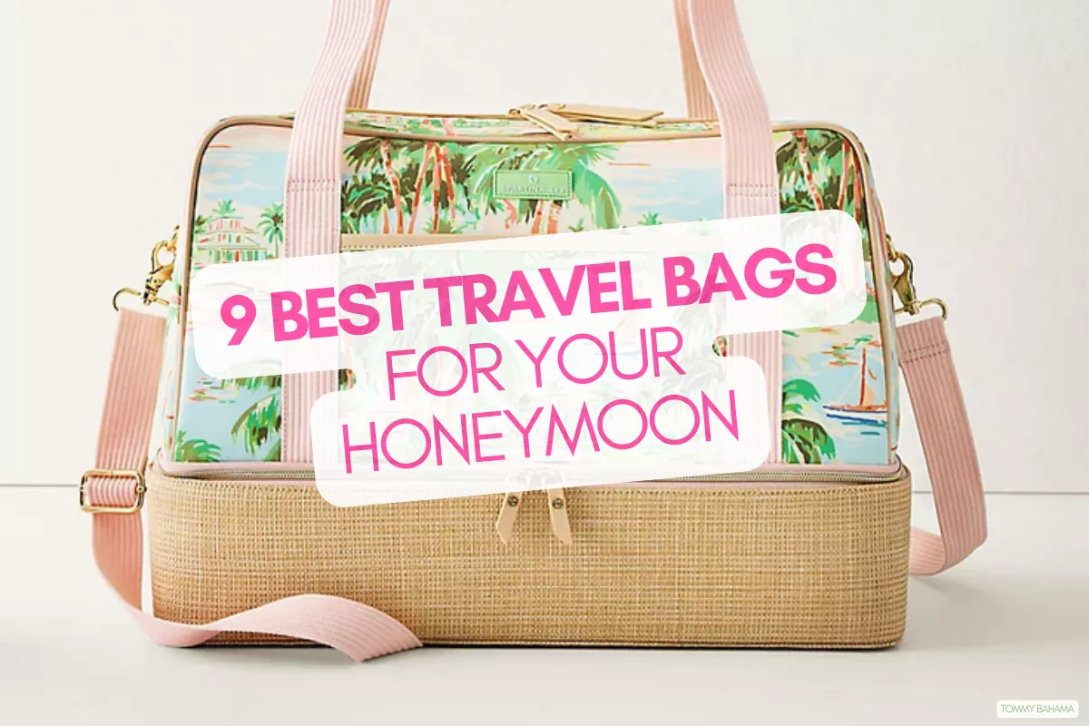 bride packing travel bags for the honeymoon with essentials and clothing