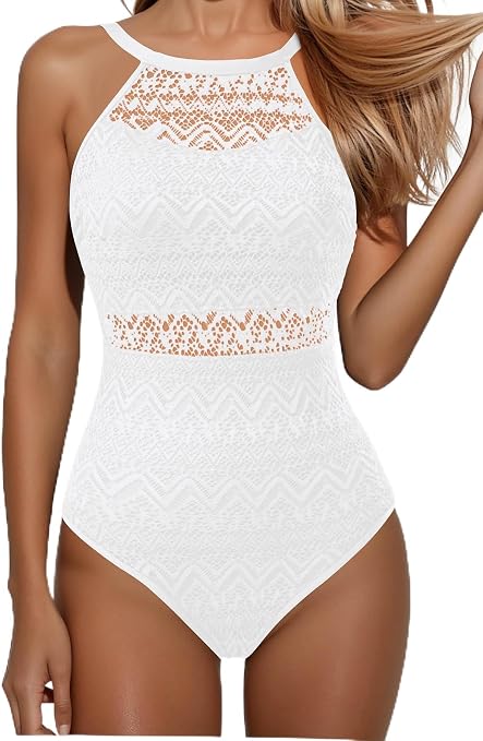 lace one-piece bridal swimsuit