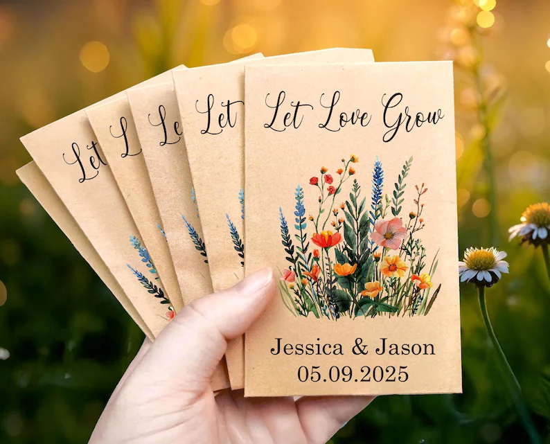 wedding seed packet favors - etsy wedding deals