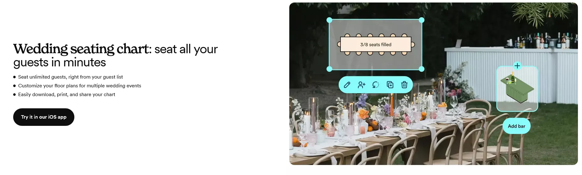 zola seating chart tool