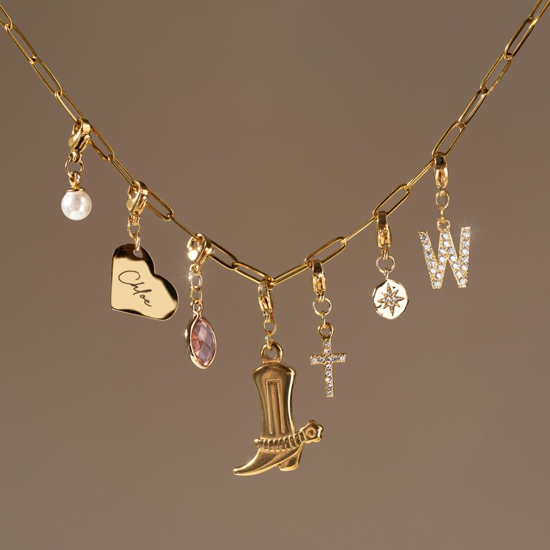 birthstone charm necklace for bridesmaids gifts