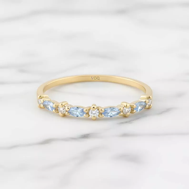 birthstone wedding band