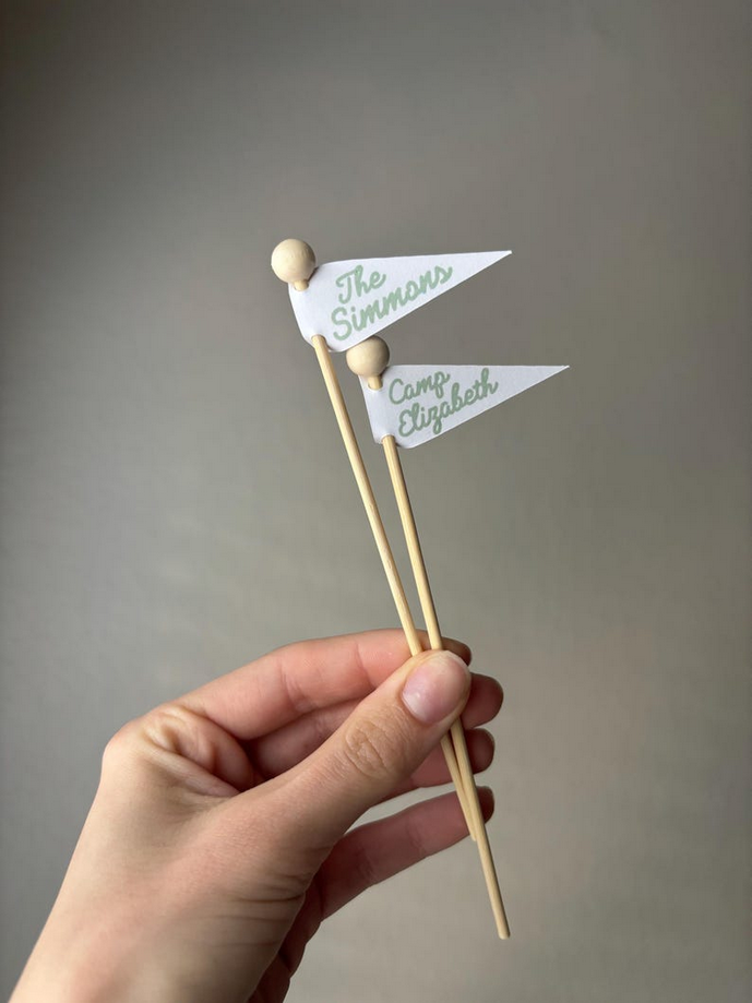 custom wedding stir sticks with flags